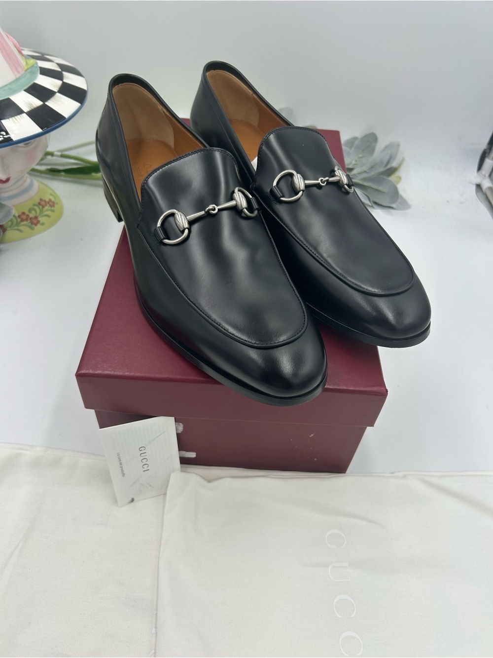 Men's Gucci horse bit leather loafer size 10.5 fits 11.5 US made in Italy